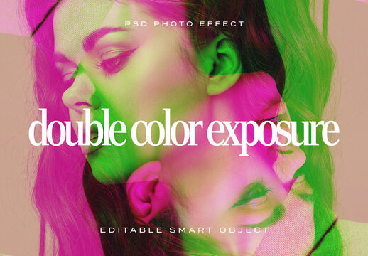 Double Color Exposure Photo Effect