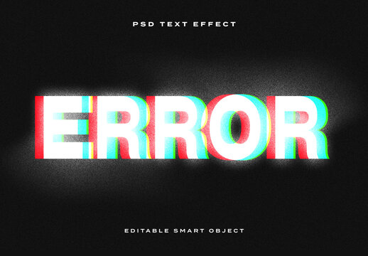 Error Glitch Text Effect