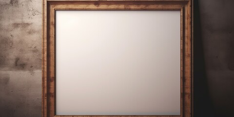 Fototapeta premium Rustic vintage retro old antique photo wooden frame mock up decoration scene