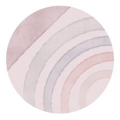 Pastel Watercolor Abstract Rainbow Icon