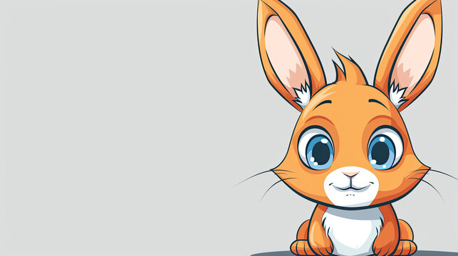 cute cartoon illustration of yellow gold easter bunny or rabbit on white background, easter greeting cards