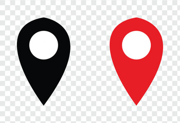 Location pin set. Map pin location icons Vector illustration black, red, blue orange colors. Vector illustration. Eps file 348. - obrazy, fototapety, plakaty