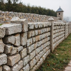 stone wall  on white
