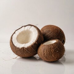 coconut on a white  background
