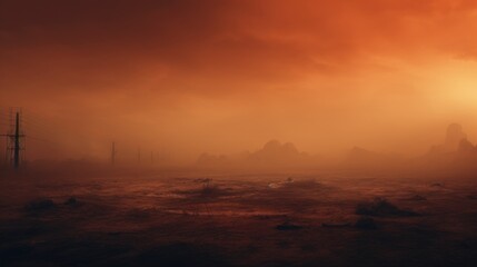 Fototapeta na wymiar Rust Color Fog Background