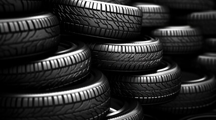 Silver background with car tires