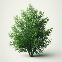 green tree isolated on white
