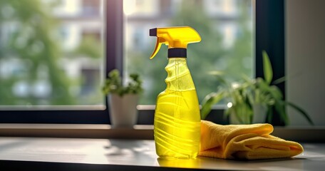 Refresh and Revitalize - The Superior Spray Bottle Solution for Impeccable Household Cleanliness - obrazy, fototapety, plakaty