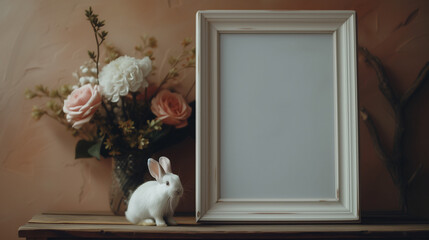 Spring Frame Mock Up | Tulips | Vintage Colors | Bunny