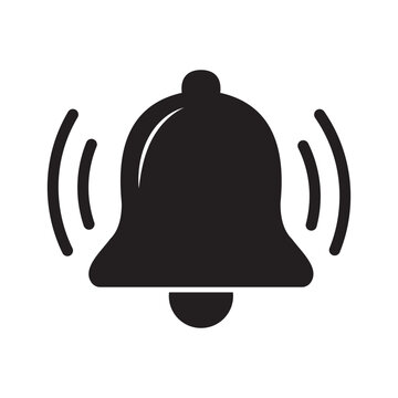 recommend clip art: Notification bell icon silhouette,  vector. Doorbell icon illustration. Alarm bell,  Message bell icon, vector design for logo, app, website.