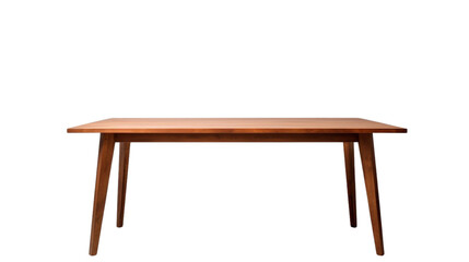 Wooden table isolated on transparent background.