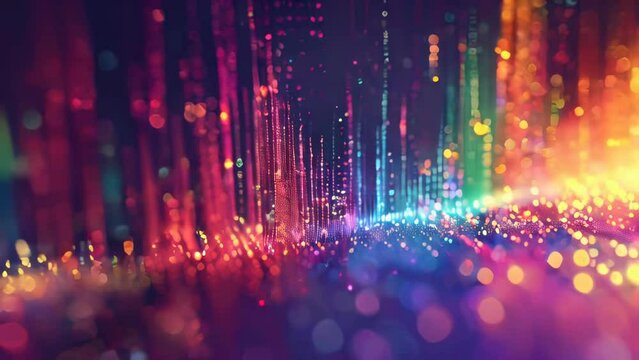Abstract colorful bokeh lights background. 3d render illustration.