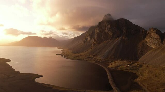 East Iceland Mountains during the sunset