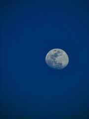 Full moon, Moon and Clouds, blue sky, Photo of the Moon at Praia da Pipa - RN, Brazil