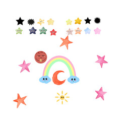 Adorn your designs with these gilded star ornaments, imbued with the grandeur and majesty of galaxies far, far away.