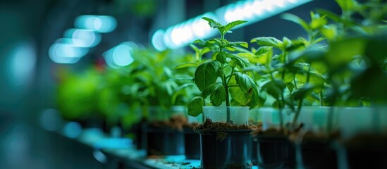 Plants grown in laboratories using cloning techniques - obrazy, fototapety, plakaty