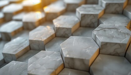 abstract white glass background 3D tiles