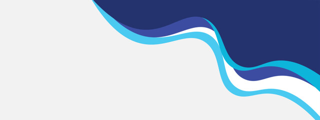 Abstract blue gradient banner template with dynamic background curve shapes. Modern sky blue business webinar horizontal banner design for web, backdrop, brochure, website, landing page, presentation