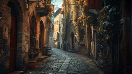 Papier Peint photo Ruelle étroite Enchanting alleyway in a historic European town