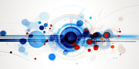 Obraz premium Abstract geometric circles optical backgrop sci fi tech focus