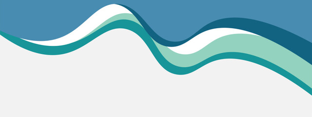 Abstract steel blue and teal banner template with dynamic background curve shapes. Modern dark turquoise business webinar banner design for web, backdrop, brochure, website, landing page, presentation