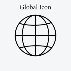 Global icon template. Vector illustration. Eps file 362.