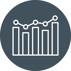 Trends Line Circle Icon