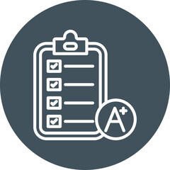 Results Line Circle Icon