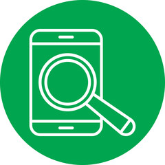 Mobile Search Line Circle Icon