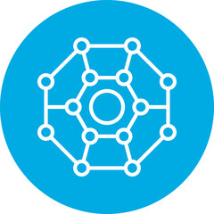 Nanotechnology Line Circle Icon