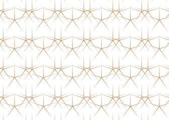 Abstract seamless star golden color pattern design.