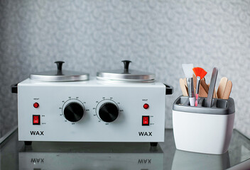 Device for heating wax, sugar paste for sugaring, depilation