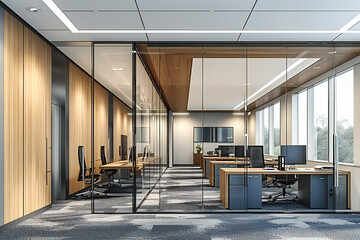 Corporate Elegance, An Office of Modern Design, A Reflection of Professionalism and Style