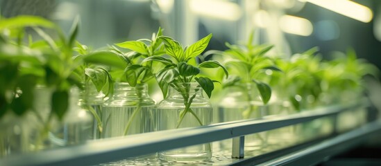Plants grown in laboratories using cloning techniques