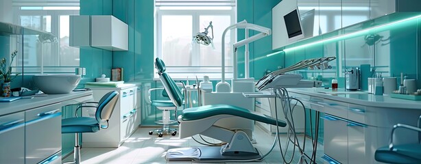 dental clinic background, web banner format - obrazy, fototapety, plakaty