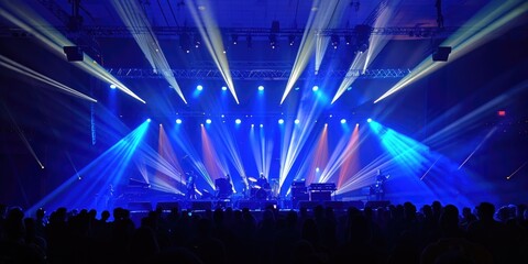 AI-controlled lighting and visual effects on a live concert