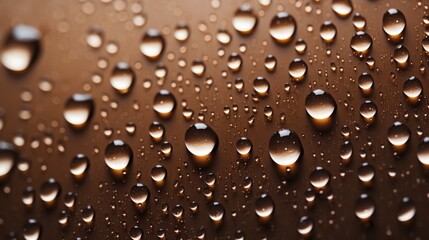 The background of raindrops is in Bronze color.