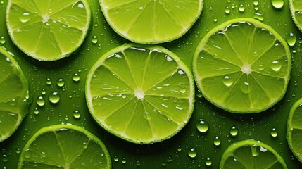 The background of raindrops is in Lime Green color