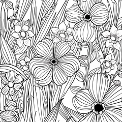 Fototapeta premium seamless floral pattern