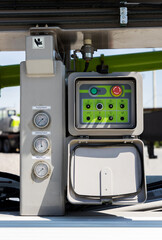 Control system monitor, concrete pump truck