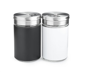 Salt and pepper shakers isolated on white