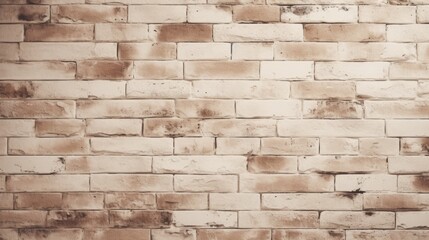 Fototapeta premium The background of the brick wall is in Cream color