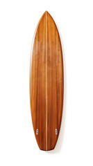  Wooden Surfboard. isolated on white background