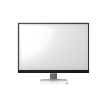 Blank LCD Screen isolated on a transparent background