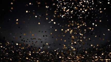 The background of the confetti scattering is in Jet Black color