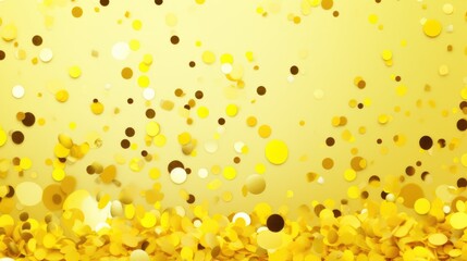 The background of the confetti scattering is in Lemon Yellow color