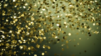 The background of the confetti scattering is in Olive color