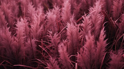 The background of the grass is in Burgundy color.