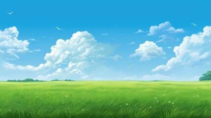 Obraz premium The background of the grass is in Sky Blue color