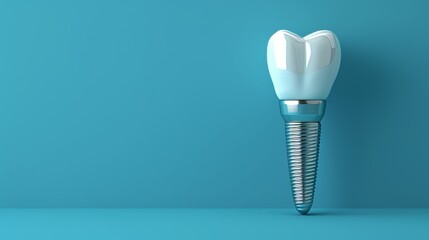 Interactive tooth implant poll  vote   share your opinions on dental implants for a healthy smile - obrazy, fototapety, plakaty